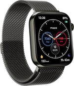 BORVAT ProWatch AMOLED Smartwatch Dames & Heren - Milanese + 3 Siliconen Bandjes - Gun Metal by BORVAT
