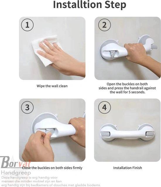 BORVAT Zuignap Handgreep - Badkamer & Douche Veiligheidsgreep - Helping Hand Handvat by BORVAT