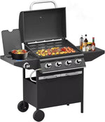 BORVAT Homelux Gasbarbecue Grillwagen - 15kW - 4+1 Branders - Zijbrander - Gasgrill BBQ by BORVAT