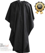 Borvat® Borvat® - Kappersmantel - Kapmantel - Kappersschort - Kapper - Geschikt voor Haren - Unisex - Thuis of Salon - Voor Volwassenen en Kinderen - Zwart -