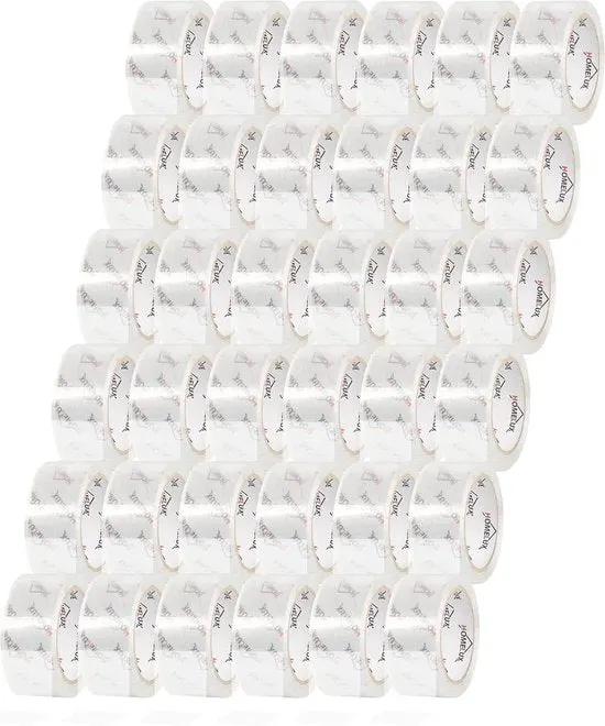Merkloos IBBO Shop - 24 Rollen Pakkettape Transparante Verpakkingstape Verpakkingstape – 66 m lang - 50 mm breed – Transparant – Sterke kleefkracht en scheurvastheid – voor verpakking, verzending en verhuizing -