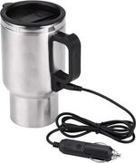Merkloos Auto Waterkoker, 450ml 12V Elektrische Thermosfles Roestvrij Staal 65 Graden Celsius Elektrische Waterkokers Voor Op Reis, Voor Koffie, Thee -