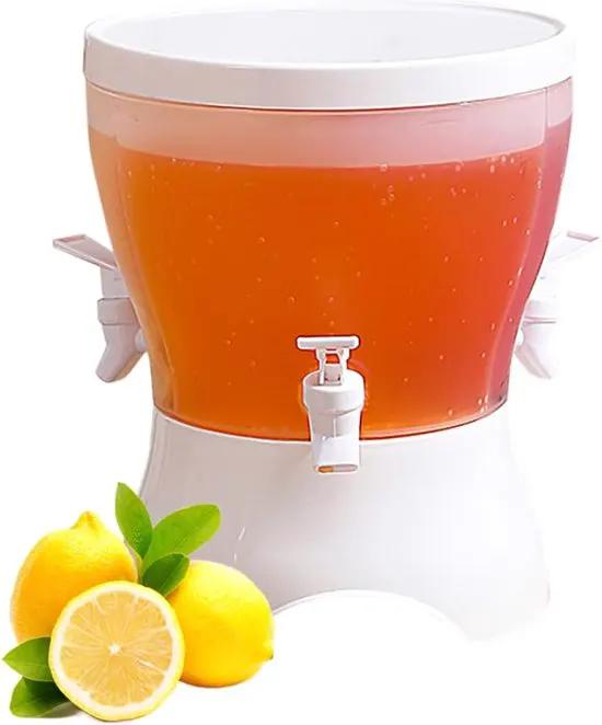 IBBO® IBBO® - Koelkast Drank dispenser - Sap dispenser - 3 in 1 - 3 aparte dispensers - 3.75 liter - plastic drankdispenser met 3 compartimenten - ijswatercontainer voor zomerse sappen - koud water - ijsthee - melk - bier -