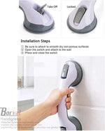 Borvat® Borvat® // Zuignap Handgreep Badkamer - Douche Handgreep Met Zuignap - Veiligheidsgreep - Helping Hand Handvat - 2 Stuk - Safety Grab Bars Gezondheid & Verzorging