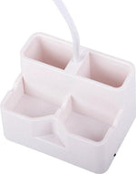 BORVAT Pennenbak met LED Verlichting - Oplaadbaar - 3 Kleurstanden - Bureau Organizer - Wit by BORVAT