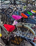 Merkloos Zadelhoes fiets waterdicht - 2x - wit - hoesje - polyester -