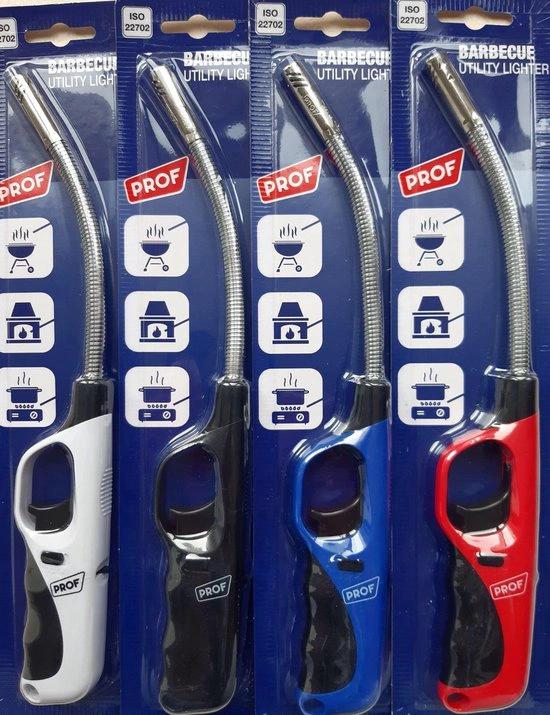 Merkloos Gasaansteker | Navulbaar | Piëzo ontsteking | BBQ Gas aansteker | Aluminium flexibel uiteinde | navulbaar | 28 cm lang -