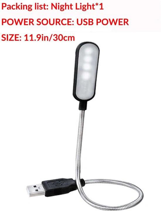 Merkloos Borvat® | Laptop Lampje | LED Toetsenbord verlichting | USB | leeslampje -