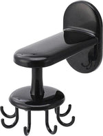 BORVAT Keuken Organizer - 8 Haken Roterend Keukengerei Houder - Zelfklevend - Zwart by BORVAT