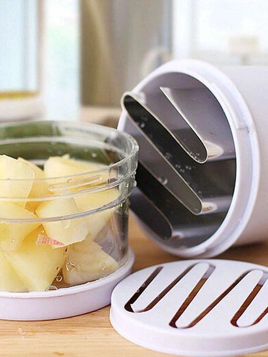 borvat Borvat® | Multihakker | Hakmolen handmatig | groentehakker | wit | voor ui-knoflook-groenten -