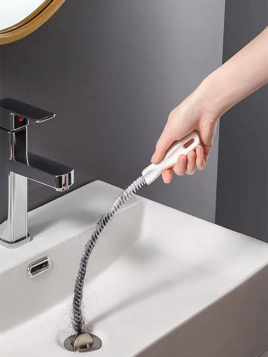 Merkloos Haarontstopper -2stuk- Gootsteen ontstopper - Afvoerpijpontstopper - Ontstoppingsveer - Gootsteenborstel - Afvoerontstopper - Reinigingsveer - Wasbak Reiniger - Afvoer Filter - Riool Buisje - Pijp - Keuken - Badkamer - Rioolveer - Wasbak Reiniger -