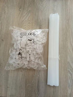 Borvat® Borvat® - Ballonstaafjes - Ballon staafjes - wit - 25 stuks -