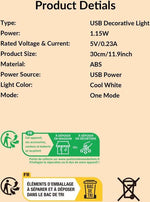 Merkloos Borvat® | Laptop Lampje | LED Toetsenbord verlichting | USB | leeslampje -