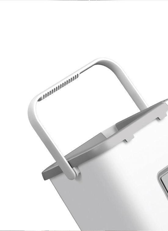 BORVAT Auto Clean Mop - 2-in-1 Dweilsysteem - 360° Draaibare Kop - Inclusief 2 Microvezeldoeken - Wit by BORVAT