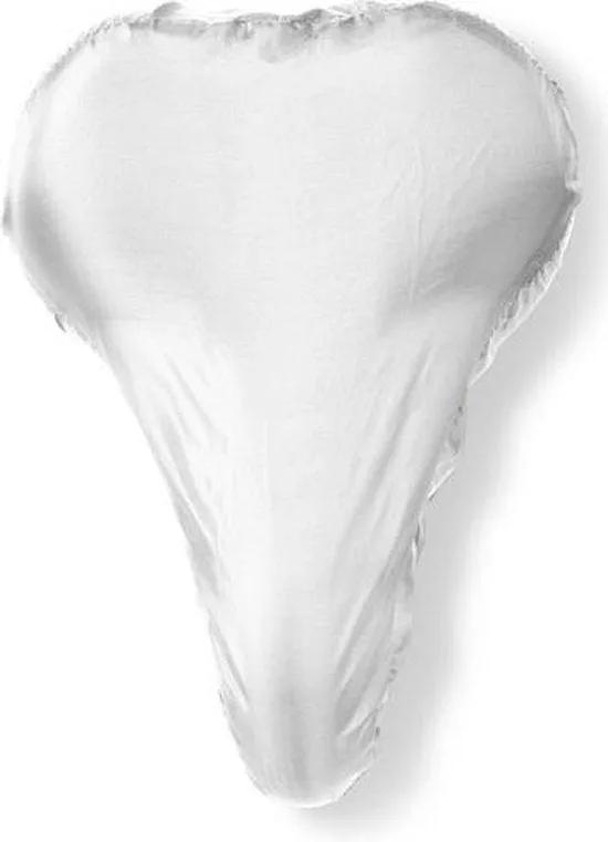 Merkloos Zadelhoes fiets waterdicht - 3x - wit - hoesje - polyester -