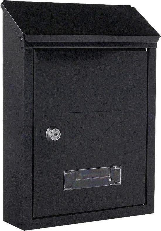 BORVAT Brievenbus met Bevestigingsklem - 2 Sleutels - 30x21x6.5cm - Zwart by BORVAT