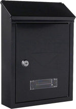 BORVAT Brievenbus met Bevestigingsklem - 2 Sleutels - 30x21x6.5cm - Zwart by BORVAT