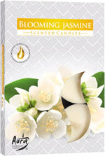 meerklose Borvat® | Aura | Geur Theelichtjes | Waxinelichtjes | Scented Candles | Zoete | Bloeiende Jasmijn | 1 doosje met 6 waxinelichtjes -