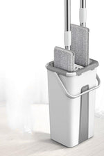 BORVAT Auto Clean Mop - 2-in-1 Dweilsysteem - 360° Draaibare Kop - Inclusief 2 Microvezeldoeken - Wit by BORVAT