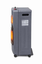 borvat Opvouwbare Gas- en Elektrische Kachel – Opvouwbare heater – Infrarood kachel – Krachtige en Veilige Gas Heater voor Binnen – Met Wieltjes en Omvalbeveiliging – 4200 W – Grijs -