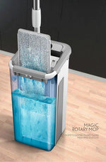 BORVAT Auto Clean Mop - 2-in-1 Dweilsysteem - 360° Draaibare Kop - Inclusief 2 Microvezeldoeken - Wit by BORVAT