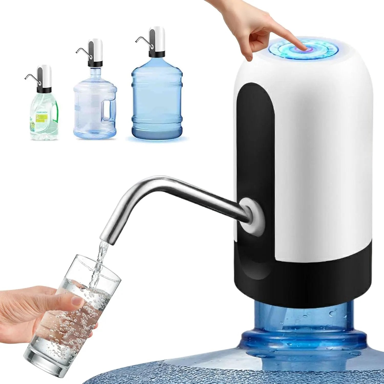Borvat® Borvat® | Automatic Water Dispenser, Drinking Water Pump, Portable Water Bottle Pump, Electric Water Dispenser, Water Dispenser Pump, Water Bottles Pump, For Kitchen, School, Camping, Office - Utility Pumps Camping & Outdoor