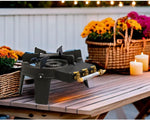 Borvat® Borvat® | Gas cooker made of real cast iron, 9.8 kW, 4 feet, 3 taps + gas hose for screwing 1.5 m + pressure regulator butane. - Portable Cooking Stoves Keuken & Koken