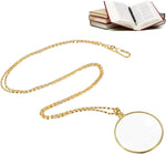 Borvat® Gouden Ketting Vergrootglas 5x Monocle Lens Voor Lezen Reizen - Magnifiers Kantoor & School