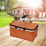 Borvat® Borvat® | Folding Picnic Lunch Bag, Picnic Basket, Camping Hiking Ice Bucket Basket, Portable Storage Basket, Outdoor Picnic Box Oranje - Lunch Bags Tuin & Buiten