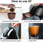 Borvat® Borvat® | Hervulbare Koffiecups Dolce Gusto Set Van 3 Stuks 54 x 35 Mm - Capsule Adapters Keuken & Koken
