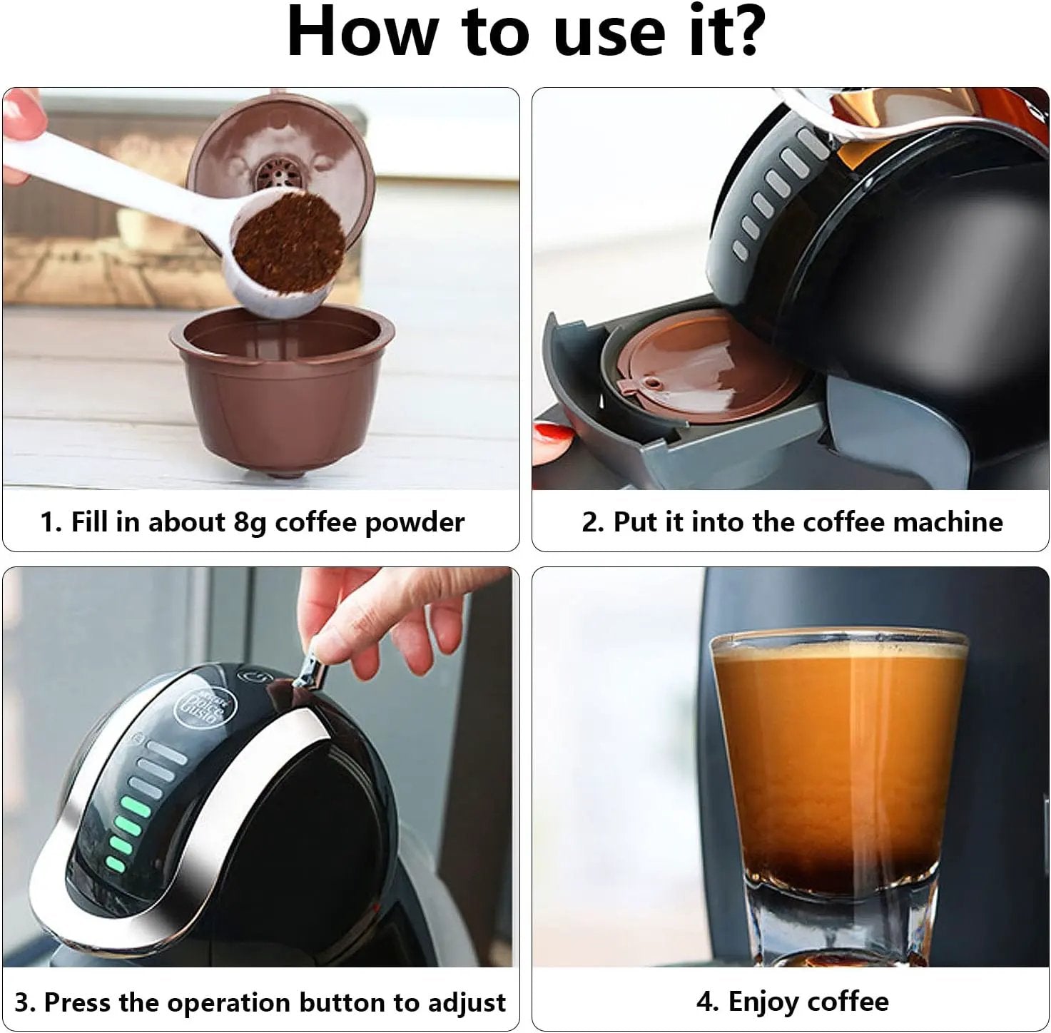 Borvat® Borvat® | Hervulbare Koffiecups Dolce Gusto Set Van 3 Stuks 54 x 35 Mm - Capsule Adapters Keuken & Koken