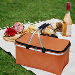 Borvat® Borvat® | Folding Picnic Lunch Bag, Picnic Basket, Camping Hiking Ice Bucket Basket, Portable Storage Basket, Outdoor Picnic Box Oranje - Lunch Bags Tuin & Buiten