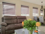 Merkloos Duo Rolgordijn Houtlook Bruin Verduisterend Lichtdoorlatend Met Ketting 210x120 cm - Shades Wonen & Interieur