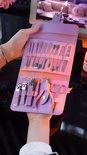16-Delige Pedicure & Manicure Set - Nagelknippers, Nagelvijl, Nageltang - Roze by BORVAT