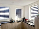 Merkloos Duo Rolgordijn Houtlook Bruin Verduisterend Lichtdoorlatend Met Ketting 210x120 cm - Shades Wonen & Interieur