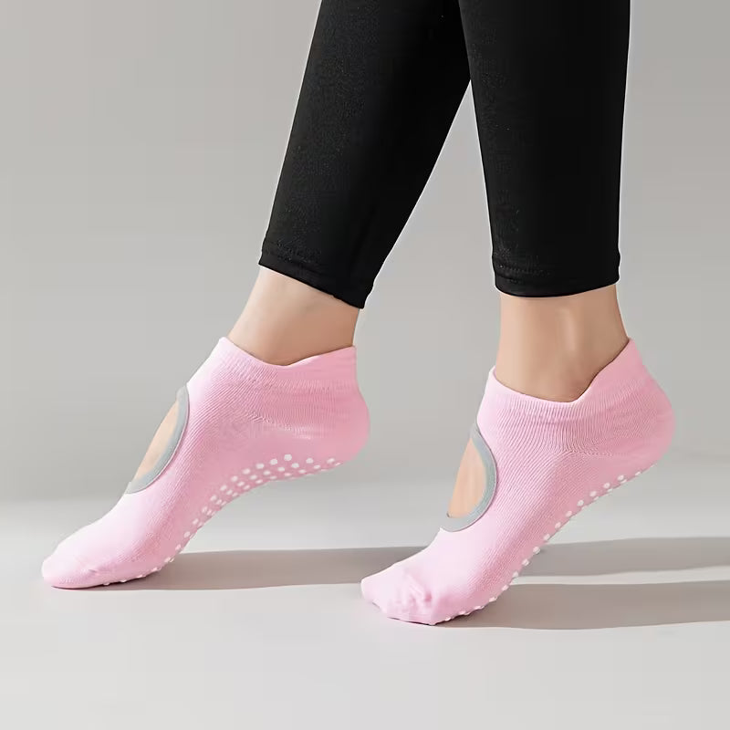 Borvat® Borvat® | Anti Slip Yoga Sokken Paars Katoen Voor Yoga Pilates Ballet Dans 35 Tot 40 - Athletic Socks Sport & Fitness
