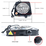Borvat® Borvat® | Elektrische Kolenbrander voor Snelle Aanmaak van Houtskool - kolenstarter - Kolenaansteker - kooktoestel camping - BBQ Starter - 1000W - Hot Plates