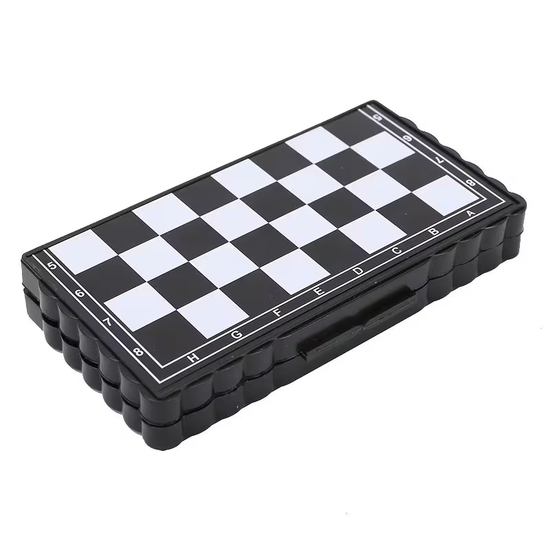 Borvat® Borvat® | Opvouwbaar schaakbord - 13 x 13cm - mini schaak bord - Schaakspel - met schaakstukken - Schaakspellen - Magnetisch - Draagbaar - Board Games Sport & Fitness