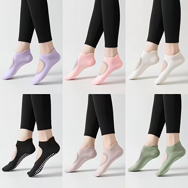 Borvat® Borvat® | Anti Slip Yoga Sokken Paars Katoen Voor Yoga Pilates Ballet Dans 35 Tot 40 - Athletic Socks Sport & Fitness