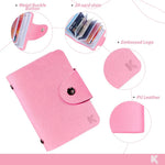 Borvat® Borvat® | 12 Vakken Kaarthouder Kaartcase Multi-Slot Dames Heren Kaart Tas Munt Portemonnee. Roze. - Card Cases Kantoor & School
