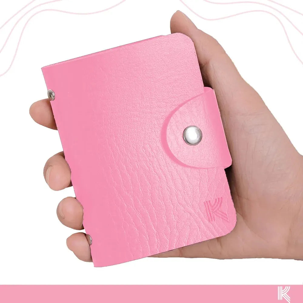 Borvat® Borvat® | 12 Vakken Kaarthouder Kaartcase Multi-Slot Dames Heren Kaart Tas Munt Portemonnee. Roze. - Card Cases Kantoor & School