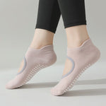 Borvat® | Anti Slip Yoga Sokken Paars Katoen Voor Yoga Pilates Ballet Dans 35 Tot 40