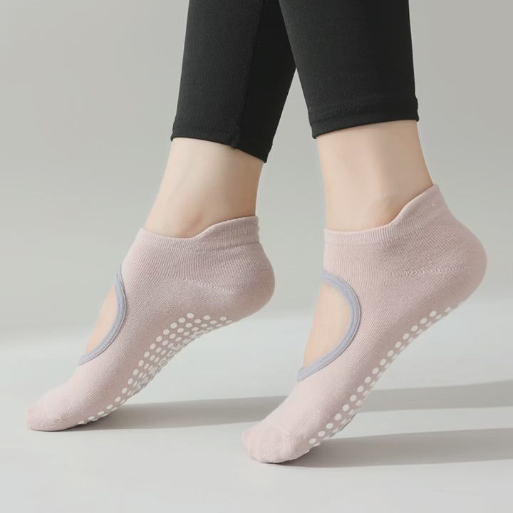 Borvat® | Anti Slip Yoga Sokken Paars Katoen Voor Yoga Pilates Ballet Dans 35 Tot 40