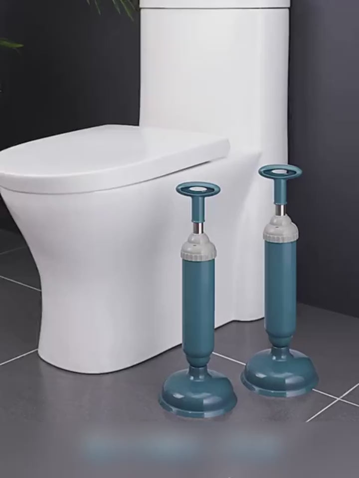Borvat® | Krachtige Ontstopper Gootsteen Afvoer Plopper Blauw Met Gratis Buigborstel